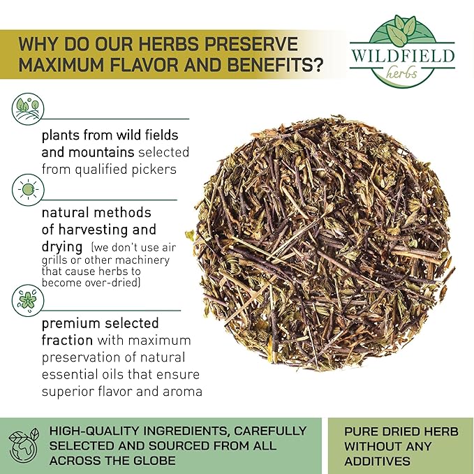 40 Bags Dried Eyebright Herb Tea Eyesight (Euphrasia) Eyebright Dried Herbal Tea - 40 Count 1.5 g Bags