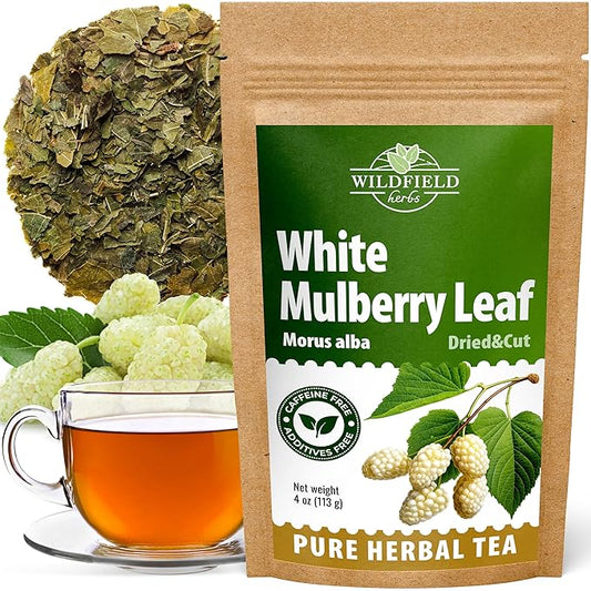 50 Bags White Mulberry Tea Mulberry Leaf Herbal Tea (Morus Alba) - 50 Count 1.5g Bags Herb Hoja De Morera
