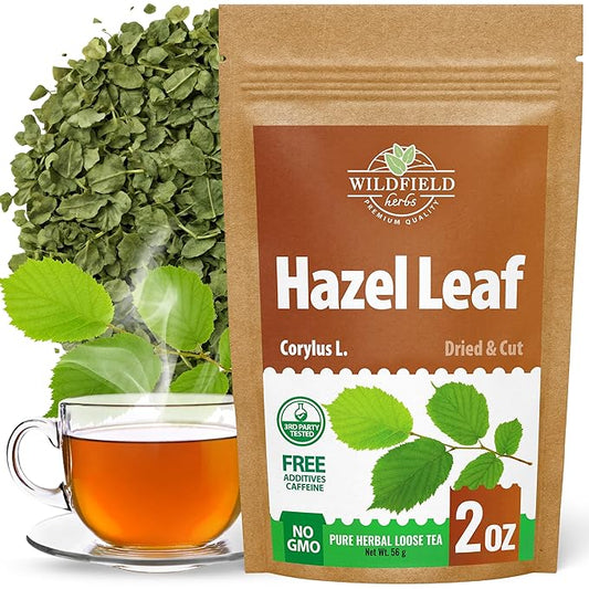 2 oz. Hazel Leaf Herbal Tea (Folium Coryli avellanae) – 56g Dried Hazel Leaf Tea Hojas de Avellano