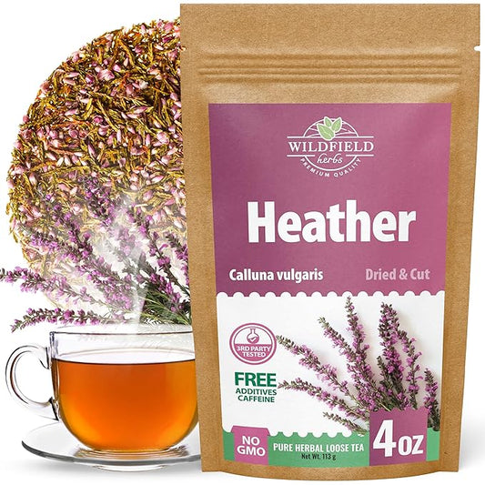 4 oz. Dried Heather Flowers And Leaves Herbal Tea (Calluna vulgaris) - 113g Brecina flores y hojas