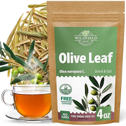 4 oz. Olive Leaf Tea Dried Olive Leaf Herbal Tea (Olea Europaea) - 113g Bags Herb Hojas De Olivo Secas