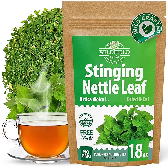 1.8 oz. Dried Nettle Leaf Tea Ortiga Planta Stinging Nettle Leaf Herb (Urtica Dioica) - 50g Herbal Tea Ortiga Verde Te