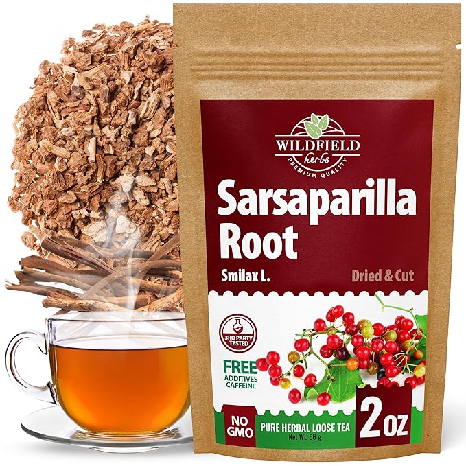 2 oz. Sarsaparilla Root Herbal Tea (Smilax Glabra) - 56g Sasperella Root Herb Raíz De Zarzaparella