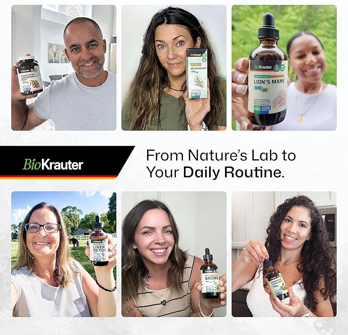 BIO KRAUTER Dandelion Tincture - Pure Dandelion Root Supplement for Liver & Kidney Support - 4 Fl. Oz - 56 Days of Supply - Vegan Extract Liquid Drops Non-GMO, No Fillers, No Sugar & Non-Alcohol