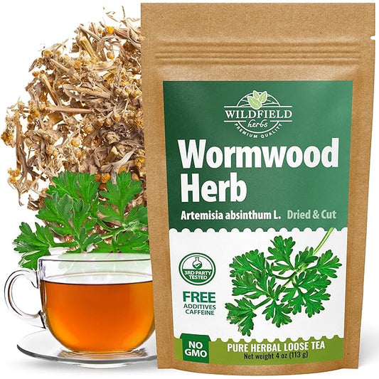 4 oz. Wormwood Tea Wormwood Herb Dried Herb Tea (Artemisia Absinthium) - 113 g Dry Wood Worm Artemisiae Absinthii Herba Artemisa Ajenjo
