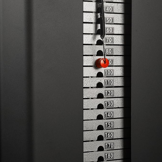 XMARK Functional Trainer with Dual Weight Stacks, All-in-One Cable Machine & Crossover for Full Body Strength Training at Home or Garage Gym